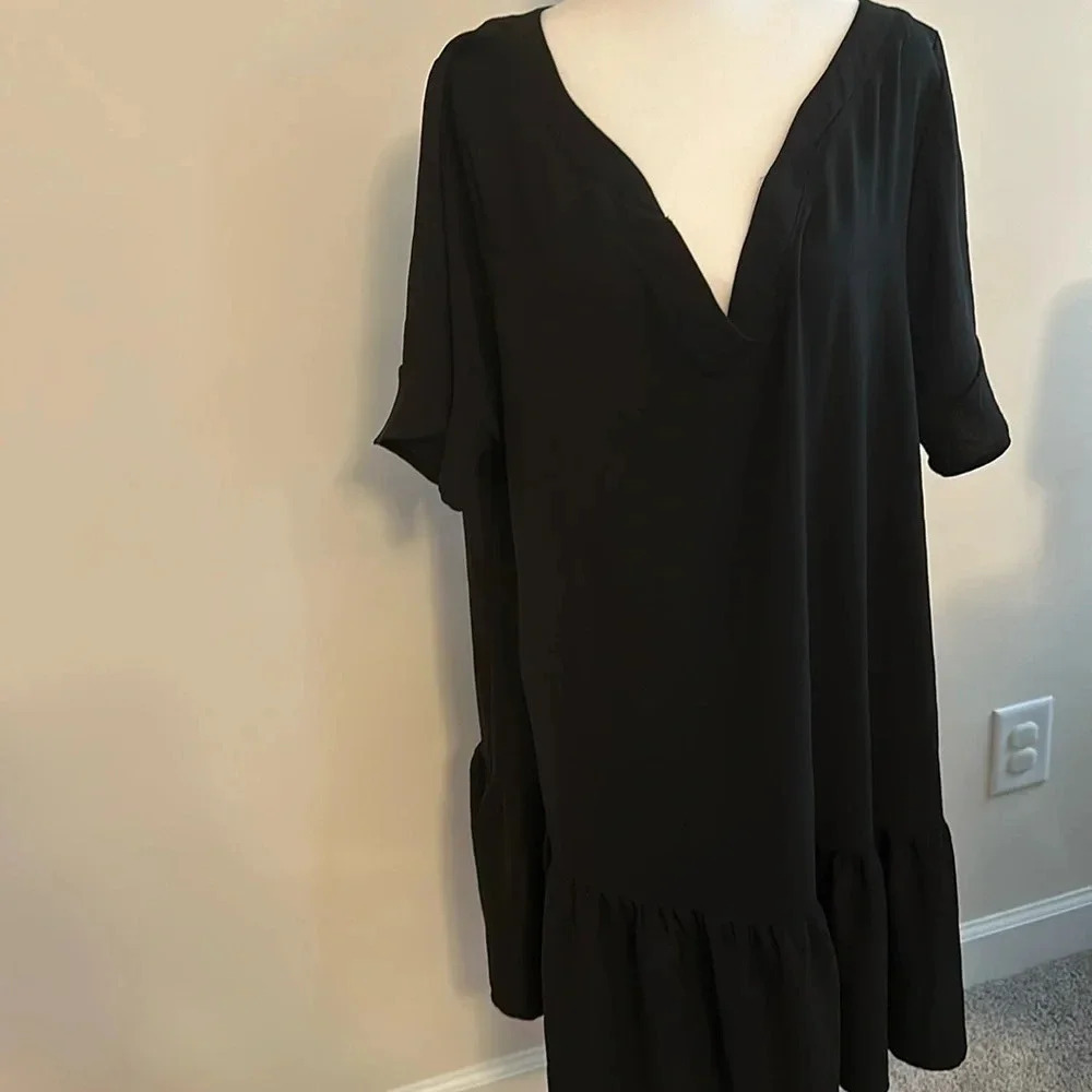 Plus size Black Ruffle dress size XL